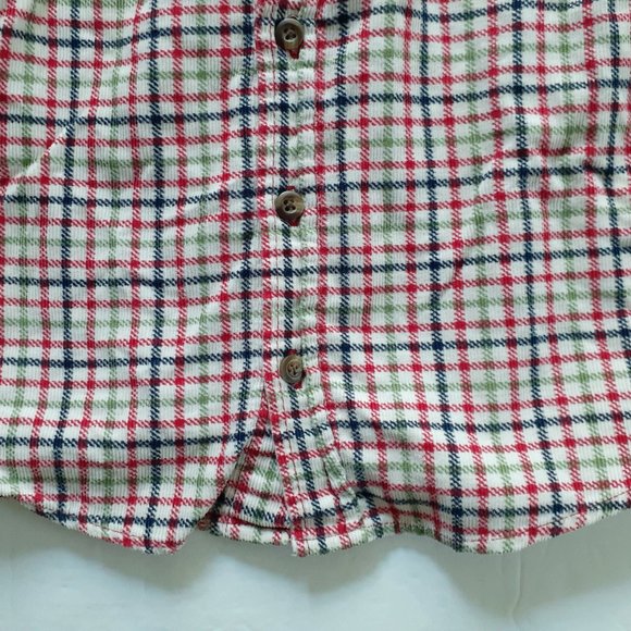 Children's Place Boys Shirt Button Down Red Blue Plaid Corduroy 24 Months - Picture 4 of 12
